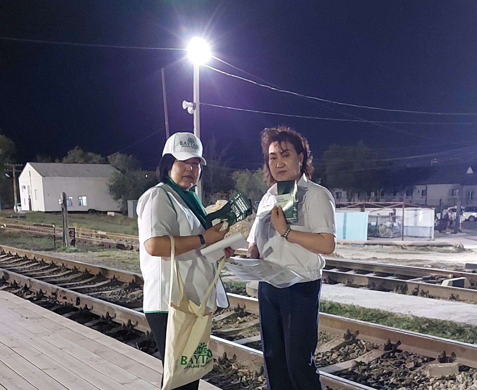 In Atyrau, representatives of “Baytaq” continued campaigning even at night